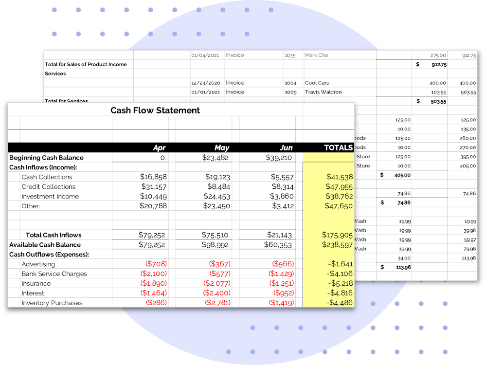 Image of accounting data you will be using in the book.